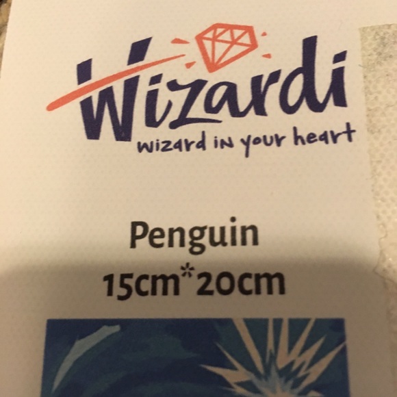 Handmade Diamond Art Completed Penguin - Full Drill - 6" X 8" Gift - Picture 5 of 6